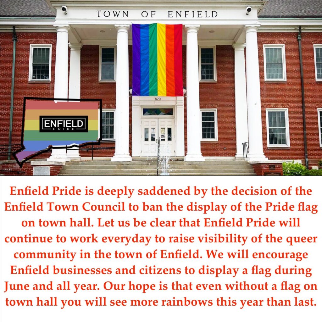 Enfield Bans Pride Flags Connecticut Voice